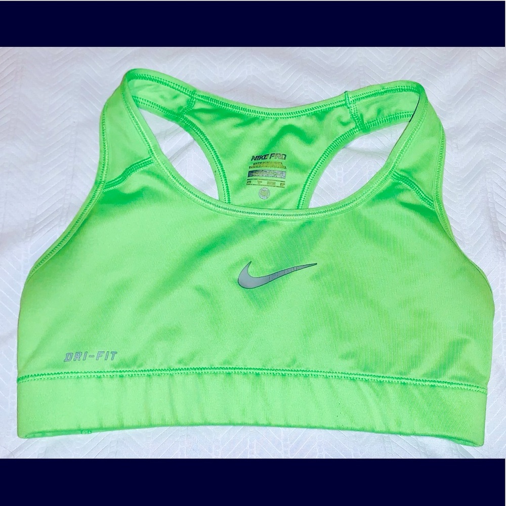 3/$15 Nike Lime Green Dry fit Sports Bra Sz XS